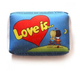 Подушка love is синяя, фото 1