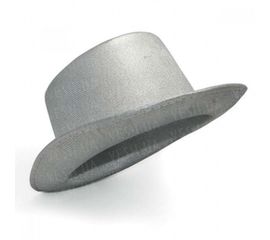 Шляпа Цилиндр серебряная, фото 1