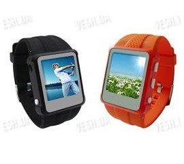 Мультимедийные MP3/MP4 часы - видео плеер с 8 Gb памяти и 1.5&quot; дюймовым дисплеем в пластиковом корпусе, фото 1