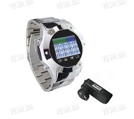 Металлические GSM часы - мобильный телефон с 1.5 дюймовым сенсорным дисплеем, bluetooth, 1.3 Mega Pixels камерой и MP3/MP4 плеером (модель MQ888A), фото 1