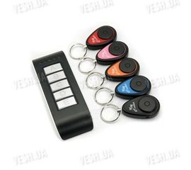 Комплект из 5-ти беспроводных брелков - сигнализаторов для поиска ключей и других вещей с пультом управления - расстояние до 20 метров, фото 1