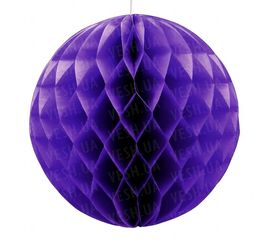 Бумажный шар соты 30 см фиолетовый 0021, фото 1