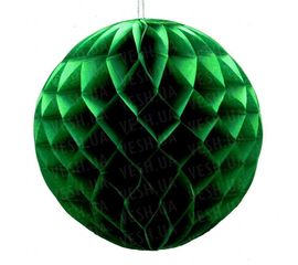 Бумажный шар соты 30 см малахитовый 0016, фото 1