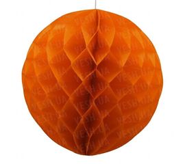 Бумажный шар соты 30 см оранжевый 0011, фото 1