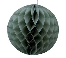 Бумажный шар соты 30 см серый 0025, фото 1