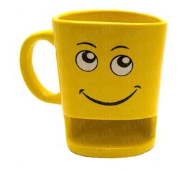 Чашка с отделением для печенья смайл, фото 1