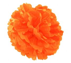 Декор бумажные Помпоны 30 см тыквенный 0010, фото 1