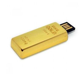 Флешка 8 Gb металл Слиток золота, фото 1