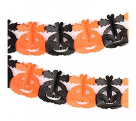 Гирлянда 3D Хэллоуин Тыква с листиками, фото 1