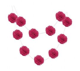 Гирлянда Помпоны фуксия 0023, фото 1