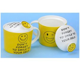 Кружка don&#039;t forget to smile с крышкой, 4 вида, фото 1