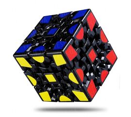 Кубик Рубика 3х3х3 на шарнирах черный, фото 1