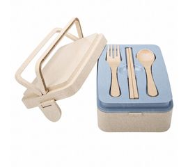 Ланчбокс из биопластика, 2 этажа Синий, фото 1