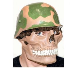 Маска резиновая Череп в каске, фото 1