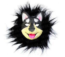 Маска виниловая собака Хаски черная, фото 1