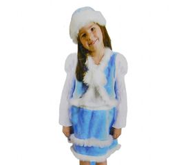 Маскарадный костюм Снегурочка меховая для малышей, фото 1