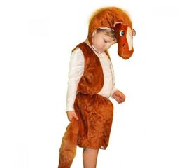 Маскарадный костюм меховой Лошадь коричневая размер L, фото 1