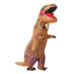 Надувной костюм Тираннозавр коричневый, фото 1