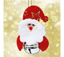 Подвеска бубенчик Дед Мороз серебро, фото 1