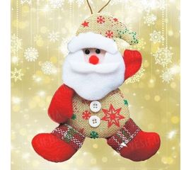 Подвеска мягкая Дед Мороз красный, фото 1