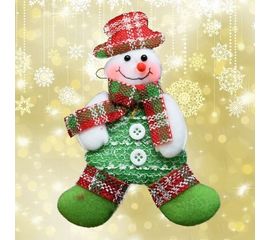 Подвеска мягкая Снеговик зеленый, фото 1