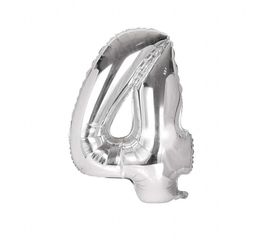 Шарик Цифра серебро 80 см 4, фото 1