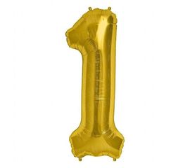 Шарик Цифра золото 80 см 1, фото 1