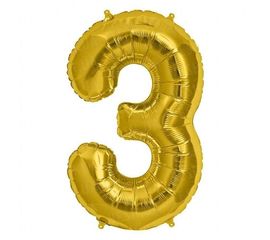 Шарик Цифра золото 80 см 3, фото 1