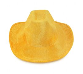 Шляпа Ковбоя велюровая желтая, фото 1