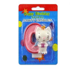 Свеча Цифра с Китти 0, фото 1