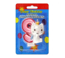 Свеча Цифра с Китти 9, фото 1