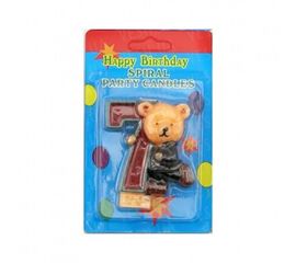 Свеча Цифра с Медвежонком 7, фото 1