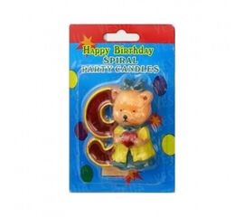 Свеча Цифра с Медвежонком 9, фото 1