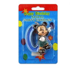 Свеча Цифра с Микки Маусом 0, фото 1