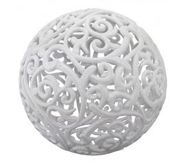 Украшение Шар ажурный 20 см белый, фото 1