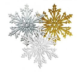 Украшение Снежинка Морозко ажурная 12х12 см ассорти, фото 1