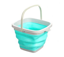 Ведро складное голубое, квадратное 5 литров., фото 1
