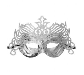 Венецианская маска Изабелла серебро, фото 1