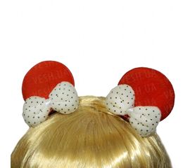 Заколки ушки Микки красные, фото 1