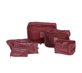 6 шт в наборе: Органайзер для вещей Secret Pouch.Бордовый, фото 1