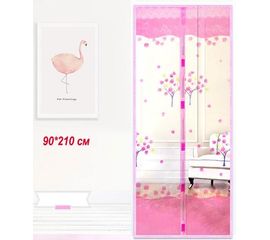 Антимоскитные сетки (розовый цвет) на двери на магнитах. 90*210см., фото 1