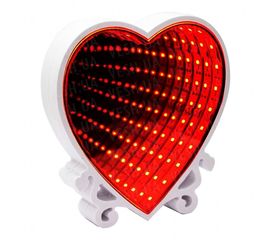 Бесконечное зеркало Infinity Mirror Сердце красное свечение, фото 1