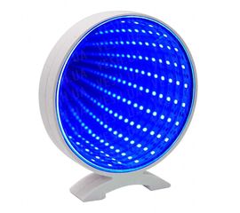 Бесконечное зеркало USB Infinity Mirror Круг (голубой), фото 1