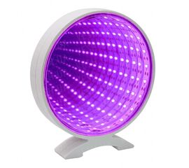 Бесконечное зеркало USB Infinity Mirror Круг (малиновый), фото 1