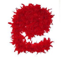 Боа из перьев 40г красное, фото 1