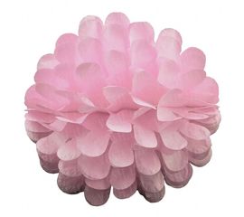 Бумажный шар цветок 20 см розовый 0020, фото 1