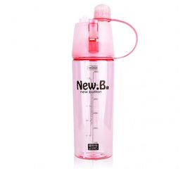 Бутылка для воды New.B 600 мл. Розовая, фото 1