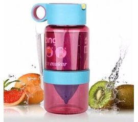 Бутылка для воды с поилкой для самодельного лимонада 450 мл. Фиолетовая, фото 1