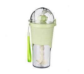 Бутылка с шейкером и трубочкой 500 мл. Зеленая, фото 1