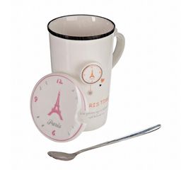 Чашка с крышкой и ложкой PARIS, фото 1